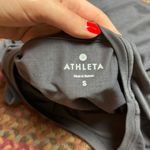 Athleta  GREY CROPPED LONG SLEEVE BASIC ATHLETIC YOGA TEE Photo 1
