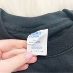 Skeleton Drinking Coffee Halloween Sweatshirt Black Photo 3