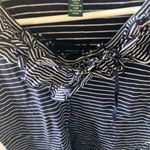 Lauren jeans Striped Navy and White Ruffle Top petite medium Size undefined Photo 3