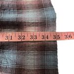 Vintage Havana  Cream and Blue Plaid Button Front Long Sleeve Mini Dress Photo 10