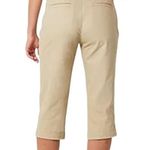 st. john's bay NWT ~ Secretly Slender Biscotti Tan Mid Rise Capri Pants ~ Size 12P Photo 1
