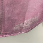 One Teaspoon NWT Future Denim Everyday Shirt Pink Metallic Foil MEDIUM Oversized Photo 6
