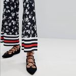 ASOS Black Floral Wide Leg Palazzo Pants 6 Photo 3