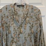 Peruvian Connection  Floral Pleated Blouse Size Small Photo 3