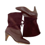 Ted Baker Maroon Suede and Leather Slouchy Twla Boots Size US 6 Photo 1