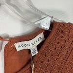 Moon River  Long Sleeve Tiered Burnt Orange Dress Autumn Fall Halloween XS NWT Photo 3