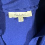 Madewell  Blue Side Cinch‎ Long Sleeve Polo Top Photo 3