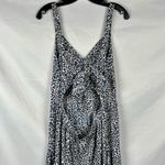 BTFBM Full Length Animal Print Back Cutout Summer Dress XL Blue Photo 3