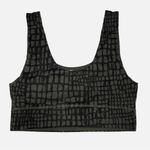 Fabletics  Green Reptile Print Sports Bra Size Medium Workout Top Photo 1