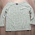 American Eagle Mint Green Cable Knit Sweater Photo 1