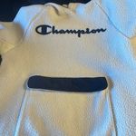 Champion  White and Blue Fleece Hoodie Photo 5