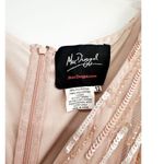 Mac Duggal  9064 Blush Pink Sequin Bead Cape Sleeve Dress Gown 12 NEW Photo 7