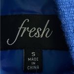 Fresh Blue Puff Vest Diamond Pattern Knit Side and Collar Women’s Size Small Photo 4