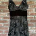 Patagonia Margot Tank Sun Dress Women’s Medium Black Leaf Print A Line Photo 0