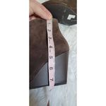 Isaac Mizrahi Live Andrea Size 8 Brown Leather Suede 3" Wedge Ankle Booties Photo 9