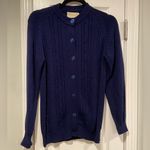 VTG Anderson Little Size M Navy Blue Cable Knit Button Front Cardigan Sweater Size M Photo 0