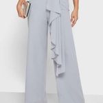 Lavish Lice Lavish Alice Pleated Asymmetric Wide Leg Jumpsuit in Blue Gray Size 4 Photo 4