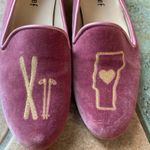 Jon Josef Womens Pink Velvet Vermont Ski Smoking Flat Gatsby Loafers Size 6 RARE Photo 9