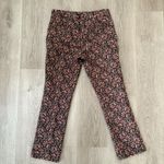 Anthropologie  Essential Slim Brown Floral Jacquard‎ Mid Rise Pant Size 2 Photo 1