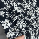 Dress Barn Black Floral Sleeveless Scoop Neck Jersey Banded Waist Dress Sz 10 Photo 5