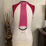 SUGOI Cycling Sleeveless Jersey Pink And White Tank Size‎ Large Photo 3