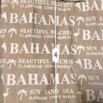 Bahamas Drawstring Rope Beige Backpack Pouch Tote Vacation Beach Bag Photo 3