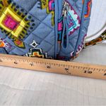 Vera Bradley  Blue Aztec Print Quilted Canvas Crossbody Handbag Purse Shoulder Photo 7