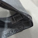 Calvin Klein Grey White Pinstriped Bralette Top Photo 2