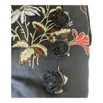 Coldwater Creek Silk Floral Embroidered Blazer Jacket Black Cottagecore M Photo 8