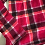 Eddie Bauer  Pink/Orange Plaid Quarter Zip Fleece Pullover Sweatshirt Photo 6