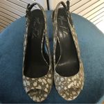 Marc Fisher Platform Heel Silver Golden Metallic Size 8.5 Photo 4