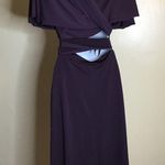 Dressy Collection Women’s Wrap Top Dress Sz. XS. Purple BridesMaidDress EUC Photo 4