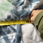 Aeropostale Womens Small Tie Dye Cotton Blend Cropped Full Zip Hoodie Blue Green Photo 2