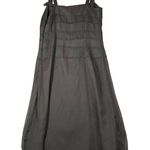 Vtg Tessuto Womens 6 Black Silk Sleeveless Dress Made in USA Side Zipper Photo 9