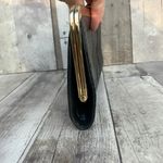 VTG Shirl Miller Purse Clutch Black Gold Framed Reptile Snake Glam Retro Boho Photo 5