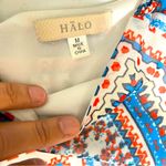 Halo Chevron Patterned Sleeveless Dress, Red, white and blue with Tie sash Sz M Size M Photo 6