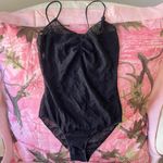H&M black fitted v neck lace cami bodysuit Photo 2