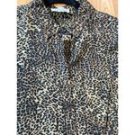 Beach Lunch Lounge Collection Relaxed Leopard Print Button Down Shirt Size XL Photo 1