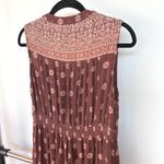 Knox Rose Boho Tiered Prairie Sleeveless Maxi Dress Brown Countryside Earth Girl Medium Photo 4