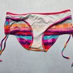 Hydraulic  Pink Orange Checker Tie Swim Beach Cheeky Bikini Bottom Extra Large XL Photo 4