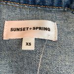 Sunset + Spring Rainbow Trim Denim Jacket Size XS Photo 9