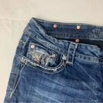 Miss Me  size 31 mid rise easy boot jeans embroidered cowgirl western rodeo blue Photo 5
