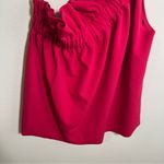 ZARA  One Shoulder Top Bright Pink Ruffle M Photo 5