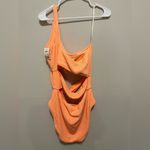 Aerie NWT  Crinkle Cut Out One Shoulder One Piece Swimsuit Coral Size XXL Photo 4
