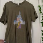 Disney Olive Green Castle Graphic T-Shirt Photo 0