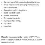 Carmen Marc Valvo  Mesh Insert Lace Cocktail Dress Photo 7