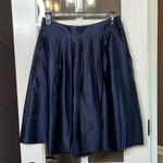 Tommy Hilfiger Navy Silk Taffeta Skater Skirt Size 0 Photo 8