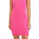 Crown & Ivy NWT cabana hot pink collared sleeveless dress ribbed size … Photo 0