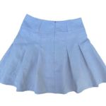 SheIn Preppy Pleated Khaki Cream Skirt Photo 1