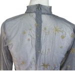 superdown Janice Sheer Top Grey Metallic Stars Constellation Womens Size XS Photo 6